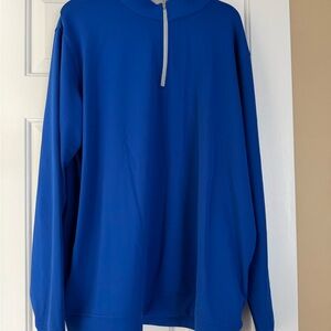 Peter Millar Men's Royal Blue Zip-Up Sweater